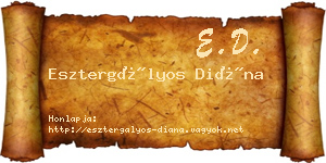 Esztergályos Diána névjegykártya